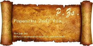Popeszku Zsófia névjegykártya